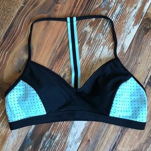 Black/Mint Bikini Top